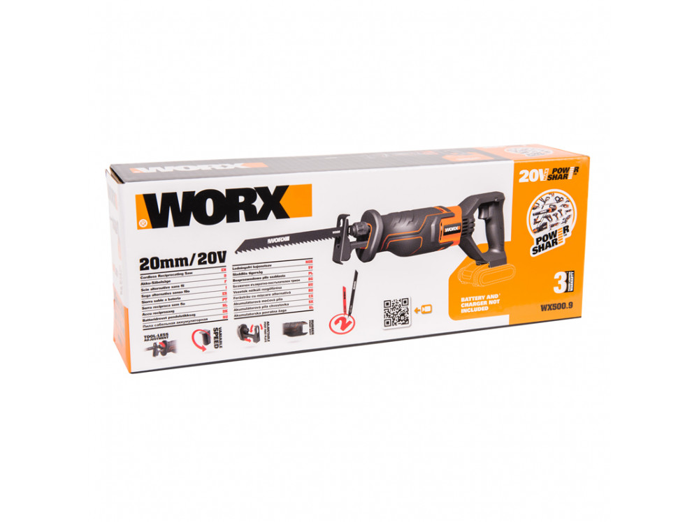 Сабельная пила аккумуляторная WORX WX500.9 Сабельная пила аккумуляторная WORX WX500.9