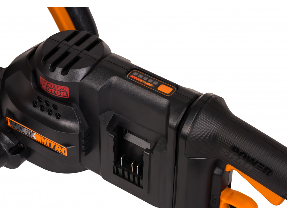 Кусторез аккумуляторный бесщёточный WORX WG286E.9, 40В, 61 см, без АКБ и ЗУ Кусторез аккумуляторный бесщёточный WORX WG286E.9, 40В, 61 см, без АКБ и ЗУ