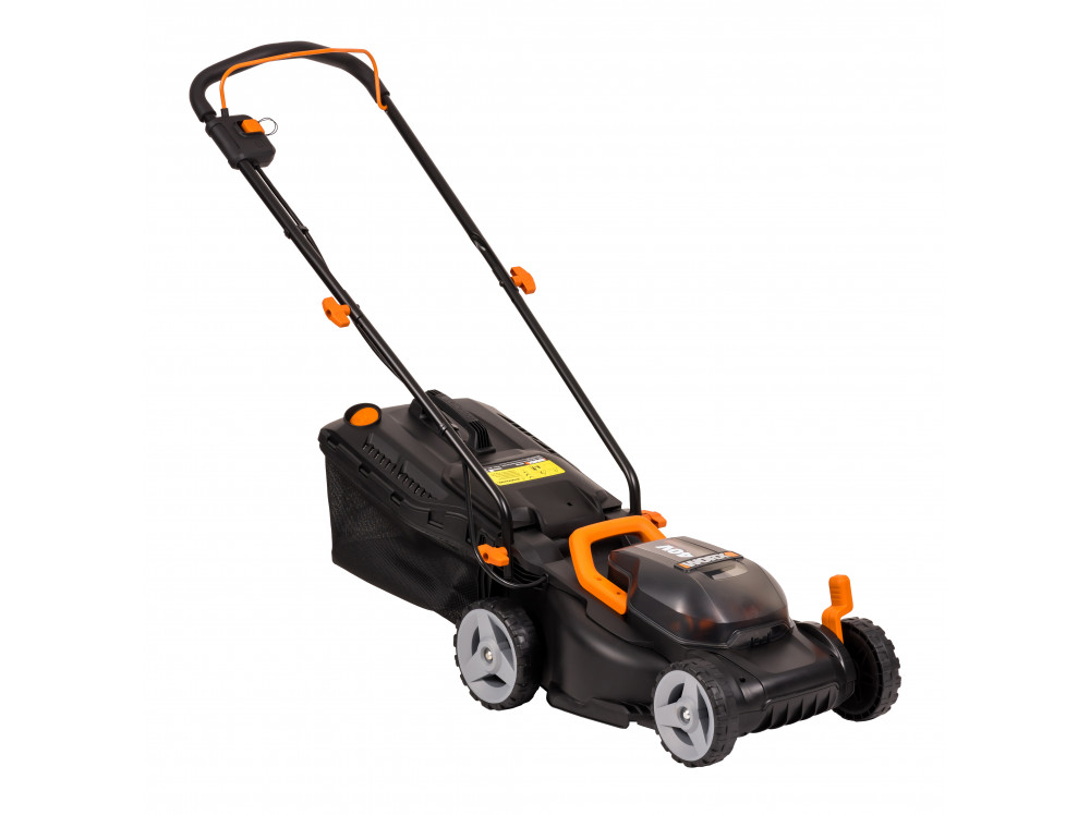 Газонокосилка аккумуляторная WORX WG779E, 40В, 34 см, 2*2,5 Ач, двойное ЗУ 2x2A Газонокосилка аккумуляторная WORX WG779E, 40В, 34 см, 2*2,5 Ач, двойное ЗУ 2x2A