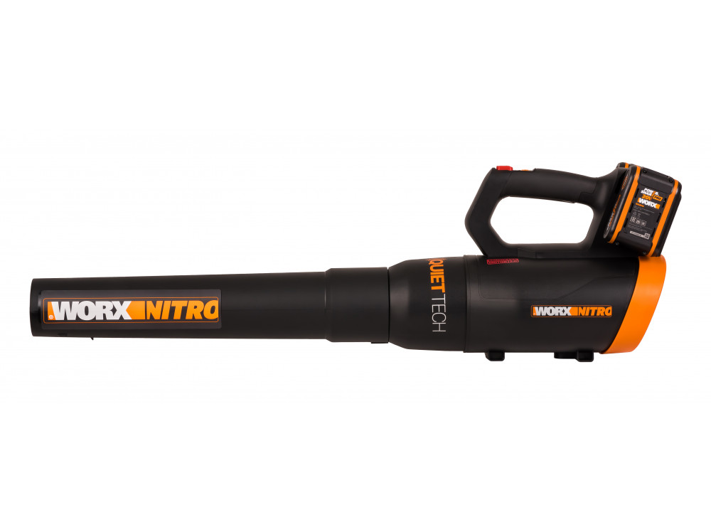 Воздуходувка аккумуляторная бесщеточная WORX WG581E, 40В, 4 Ач х2, двойное ЗУ 2x1A Воздуходувка аккумуляторная бесщеточная WORX WG581E, 40В, 4 Ач х2, двойное ЗУ 2x1A
