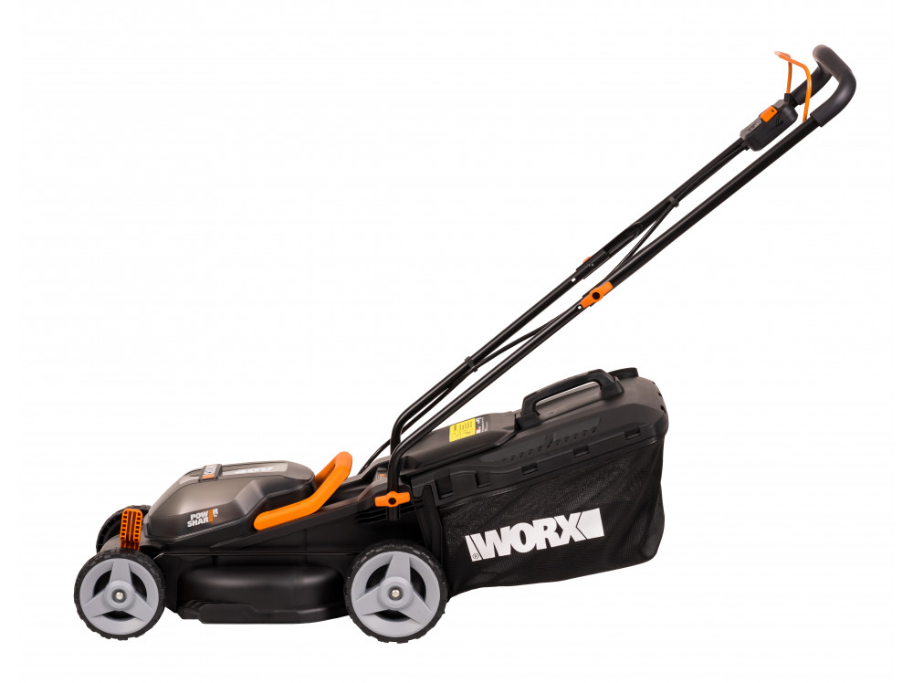 Газонокосилка аккумуляторная WORX WG779E, 40В, 34 см, 2*2,5 Ач, двойное ЗУ 2x2A Газонокосилка аккумуляторная WORX WG779E, 40В, 34 см, 2*2,5 Ач, двойное ЗУ 2x2A