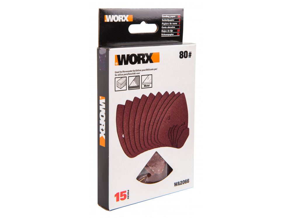 Набор шлифовальных листов WORX WA2066 15 шт Набор шлифовальных листов WORX WA2066 15 шт