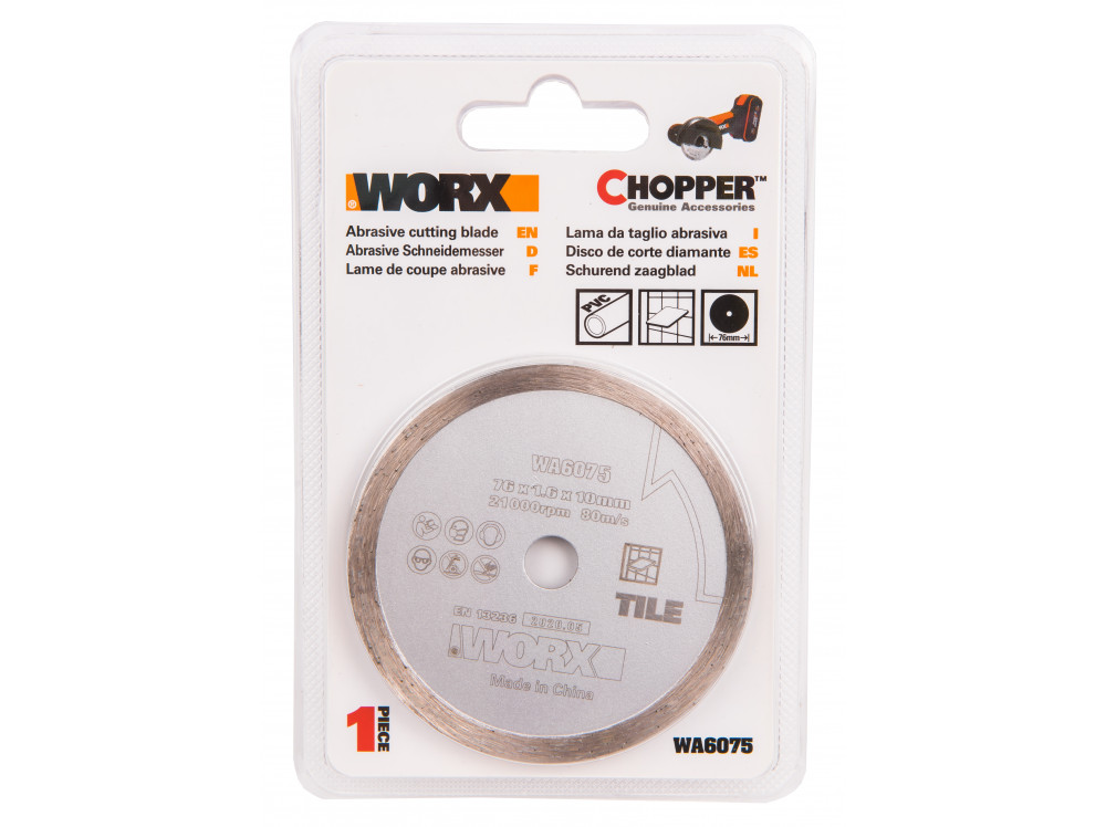 Алмазный пильный диск WORX WA6075 Алмазный пильный диск WORX WA6075