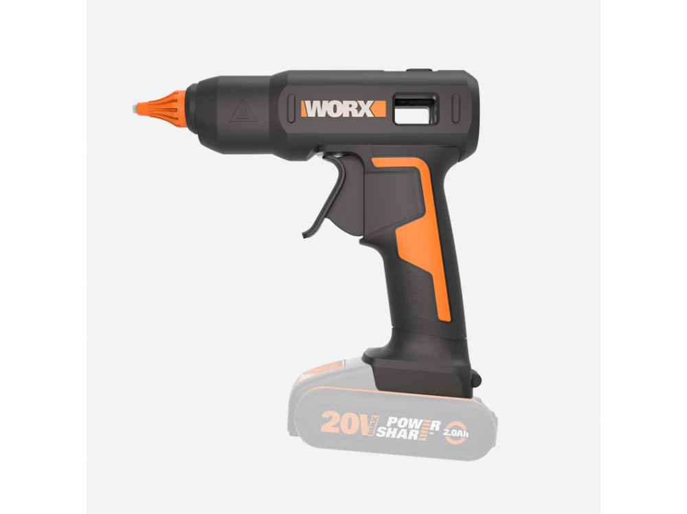 Клеевой пистолет аккумуляторный WORX WX045.9 Клеевой пистолет аккумуляторный WORX WX045.9