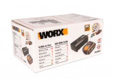 Комплект WORX WA3604: 1 аккумулятор 4 Ач и зарядное устройство на 2А