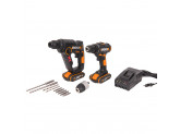 Набор электроинструментов WX927: Дрель-шуруповерт аккумуляторная WORX WX101.9 + Перфоратор аккумуляторный WORX H3 WX390.1