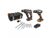 Набор электроинструментов WX927: Дрель-шуруповерт аккумуляторная WORX WX101.9 + Перфоратор аккумуляторный WORX H3 WX390.1