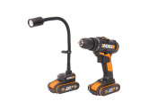 Набор электроинструментов WX977: Дрель-шуруповерт аккумуляторная WORX WX101.9 + Фонарь аккумуляторный WORX WX028.9 20В