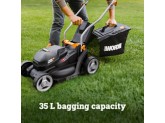 Газонокосилка аккумуляторная бесщеточная WORX WG733E, 20В, 33 см, 4Ач х 1, ЗУ 2А, коробка