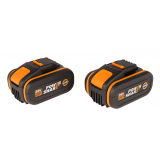 Комплект WORX WA3553.2: 2х аккумулятор 2*20В 4.0 А/ч .
